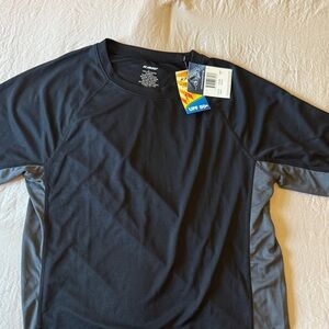 Black and Gray Men's UPF 50 Sun/Swim Shirt